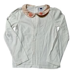 Janie and Jack Floral Collar Top with Rosettes Size 4